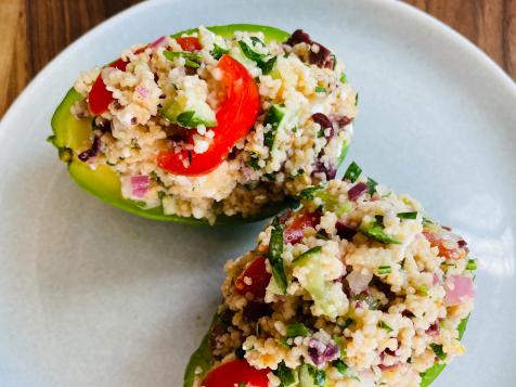 Greek Couscous Salad Stuffed Avocados