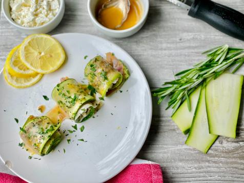 Prosciutto-Stuffed Zucchini with Feta and Brown Butter