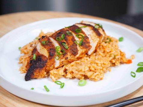 Blackened Chicken with Creole Rice Pilaf