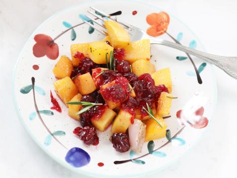 Roasted Rutabagas with Cranberry Sauce
