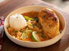 Warm up on a chilly fall evening with this Thai-inspired curry. The classic mix of sweet coconut milk and savory red curry paste are sure to liven up a weeknight meal. Instead of a traditional wok, I am using a casserole dish and letting the chicken braise in the oven.