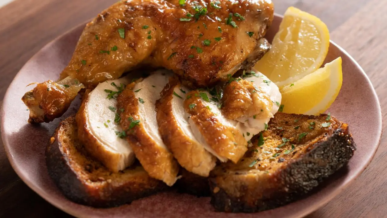 Spatchcock Chicken Roasted on Sourdough Recipe | Valerie
