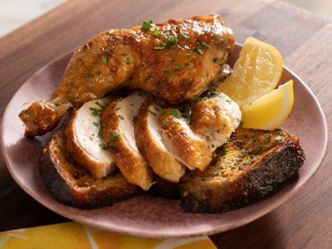Spatchcock Chicken Roasted on Sourdough