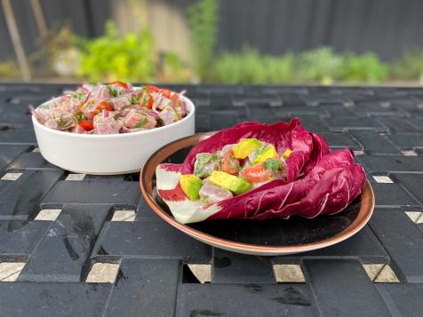 Tuna Ceviche in Radicchio Cups