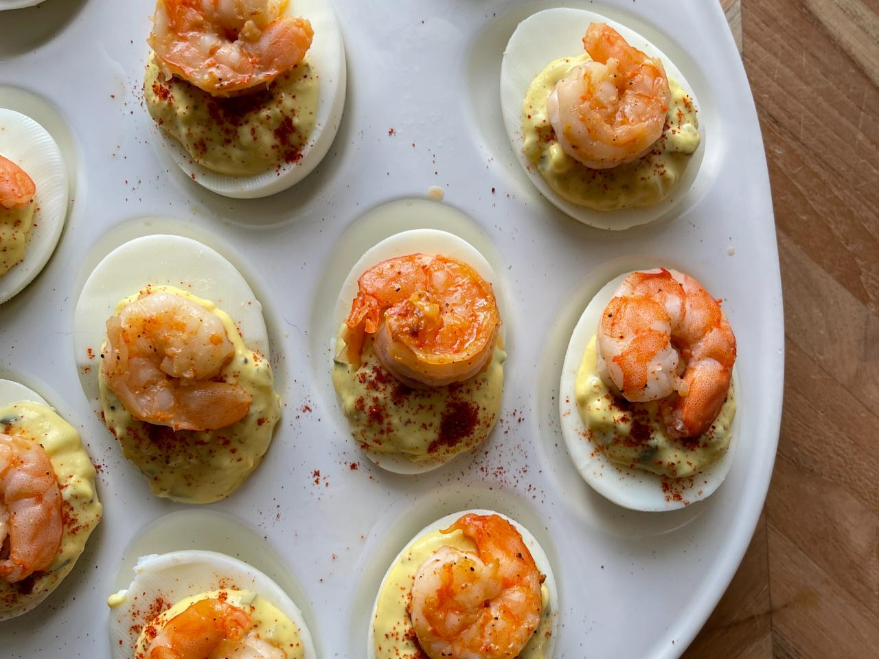 Cajun Shrimp Deviled Eggs - I Am Homesteader