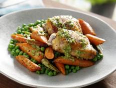 This five-ingredient dinner is sure to please every member in the family! Don&rsquo;t throw those carrot tops away, use them to make a quick gremolata to serve as a light and bright accompaniment to your meal.