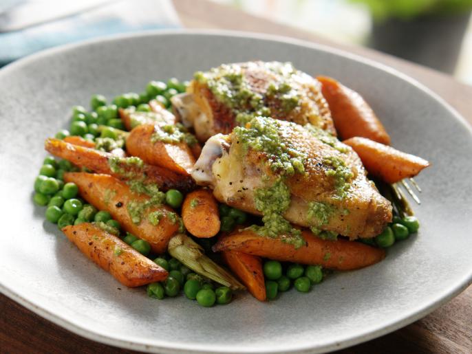 5Ingredient Chicken with Peas and Carrots Recipe Valerie Bertinelli Food Network