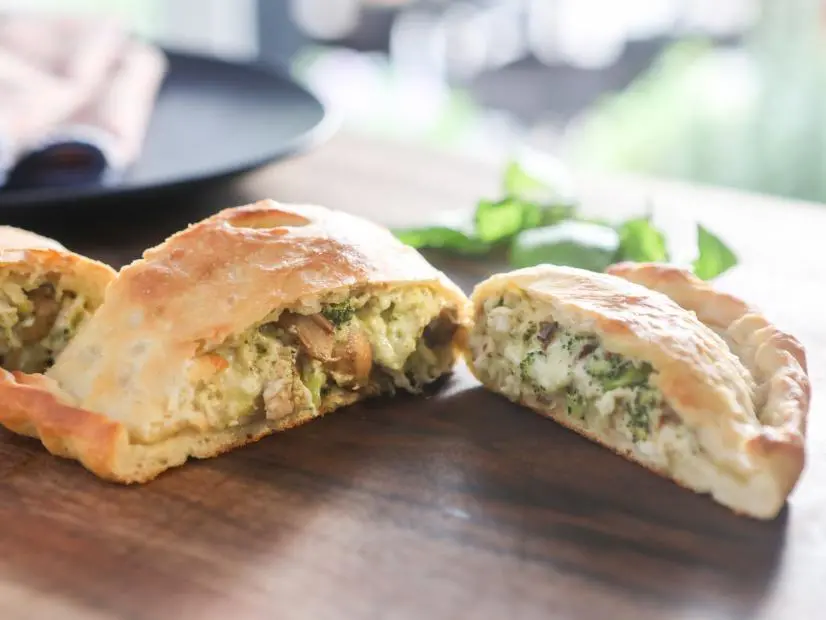 Turkey Pesto Veggie Calzones as seen on Valerie's Home Cooking, DTC 12.