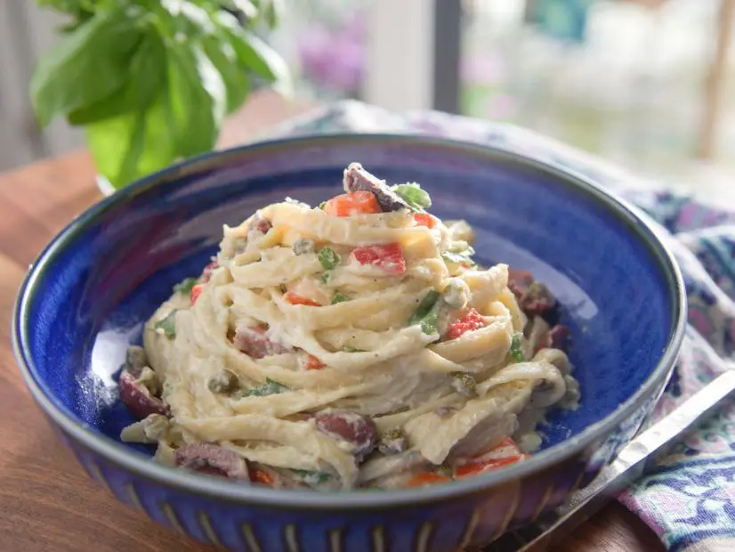 Creamy Artichoke Pasta as seen on Valerie's Home Cooking, DTC 06.