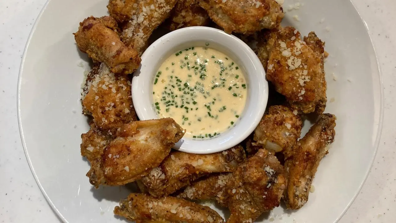sauce garlic parmesan wings air fryer