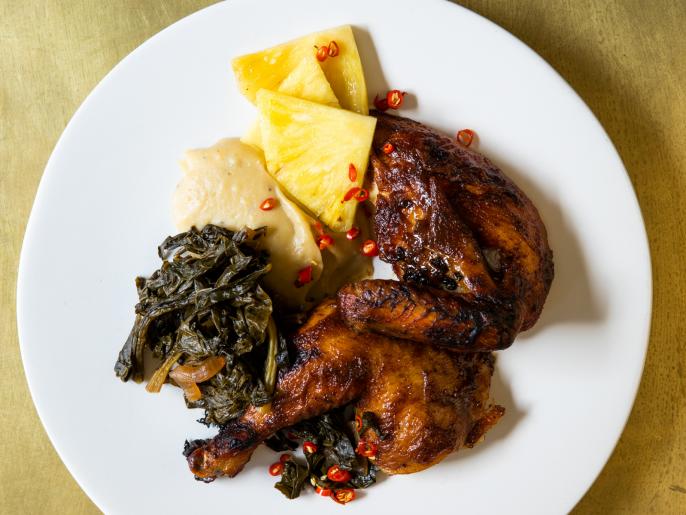 Air Fryer Jerk Chicken with Spicy BBQ Sauce Recipe JJ Johnson Food