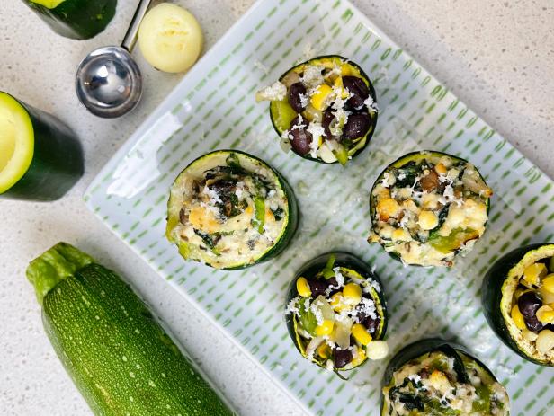 Stuffed Zucchini Bites with Spinach and Ricotta image