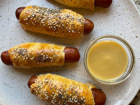 Brats in a Blanket with Beer Mustard