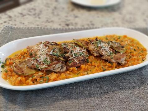 Grilled Chicken with Lime-Ginger Mayo and Carrot "Risotto"