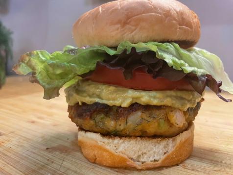 Crispy Shrimp Burgers with Smoky Avocado Mayo