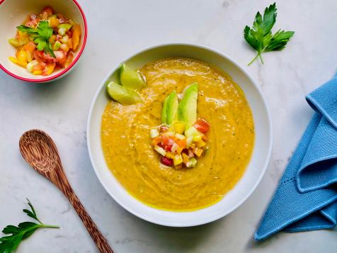 Avocado and Heirloom Tomato Gazpacho
