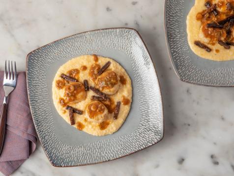 Scallops and Cheddar Grits with Chorizo
