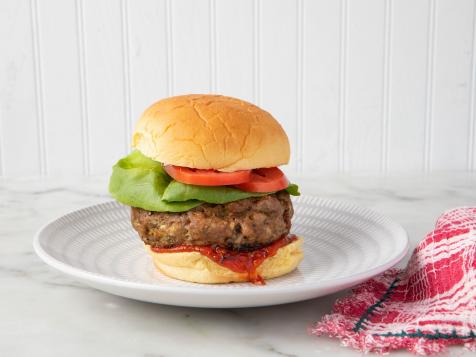 Curry Pork Burgers with Spicy Ketchup