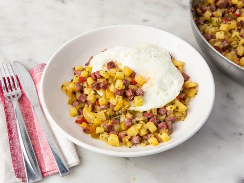 Corned Beef Hash with Hot Cherry Peppers
