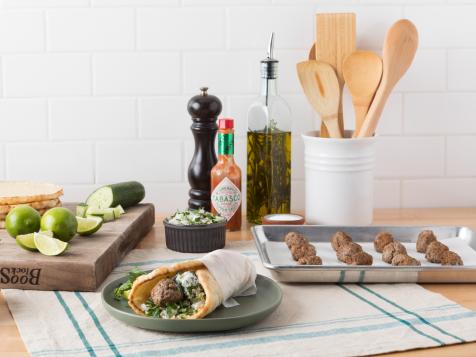 Lamb Meatball Wrap