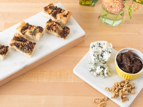 Blue Cheese, Balsamic Onion Marmalade and Walnut Focaccia
