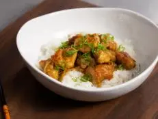 Chicken Yakitori Rice Bowls Recipe | Andrew Zimmern | Food Network