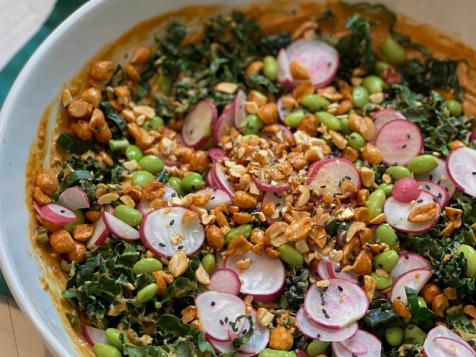 Kale Salad and Peanut Dressing