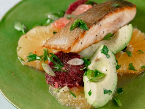 Crispy Salmon with Salad