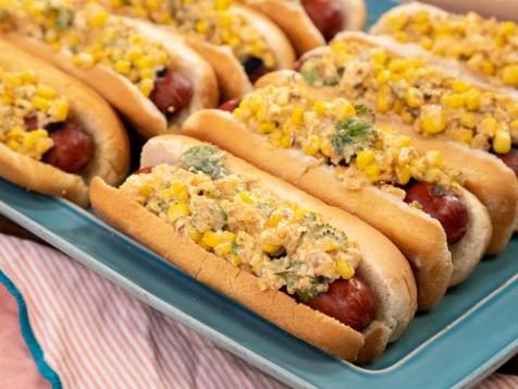 Hot Dogs with Chile-Lime Corn