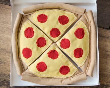 squeaky pizza dog toy