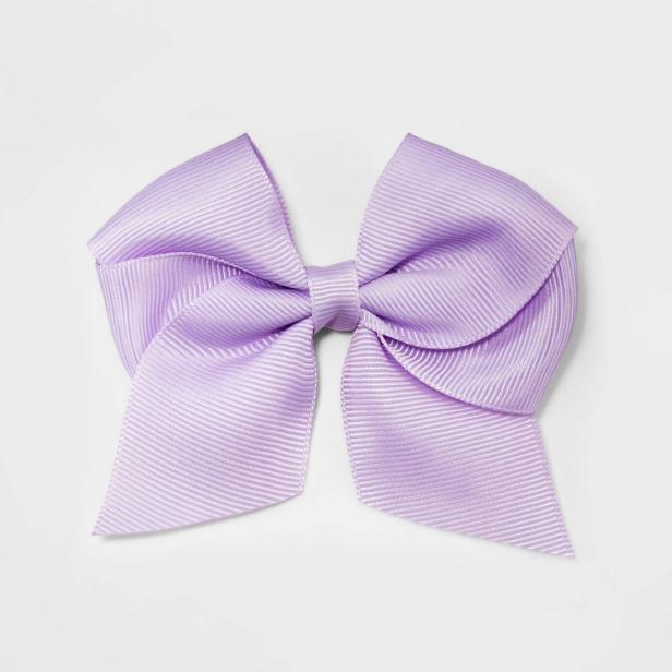 Girls Solid Bow Clip
