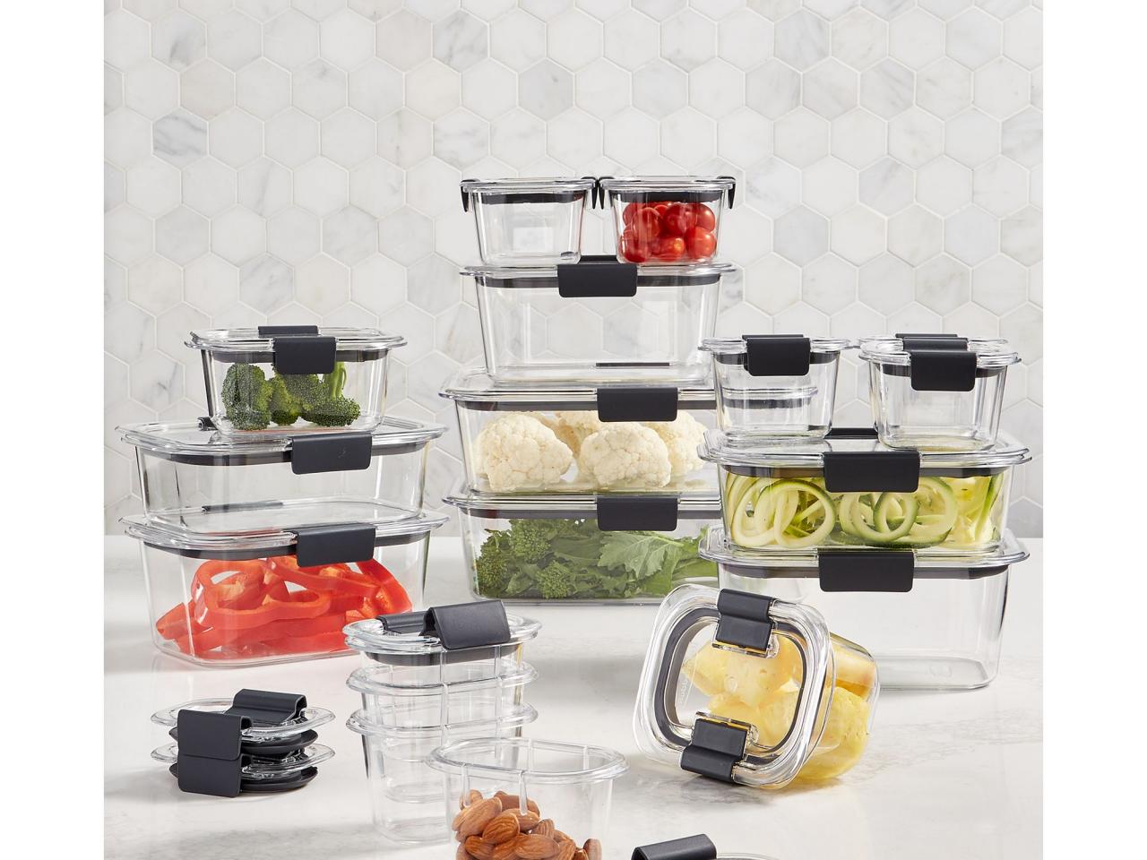 Oxo Pop 3pc Plastic Food Storage Container Set Clear : Target