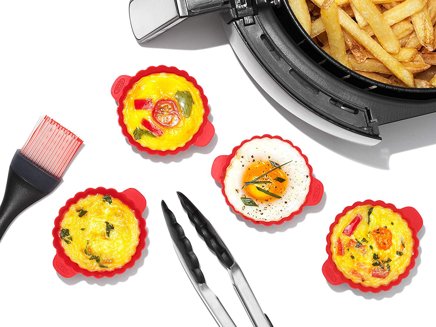 8IN1 8'' Air Fryer Accessories Set Pizza Pan Chips Baking 5.2~5.8QT 