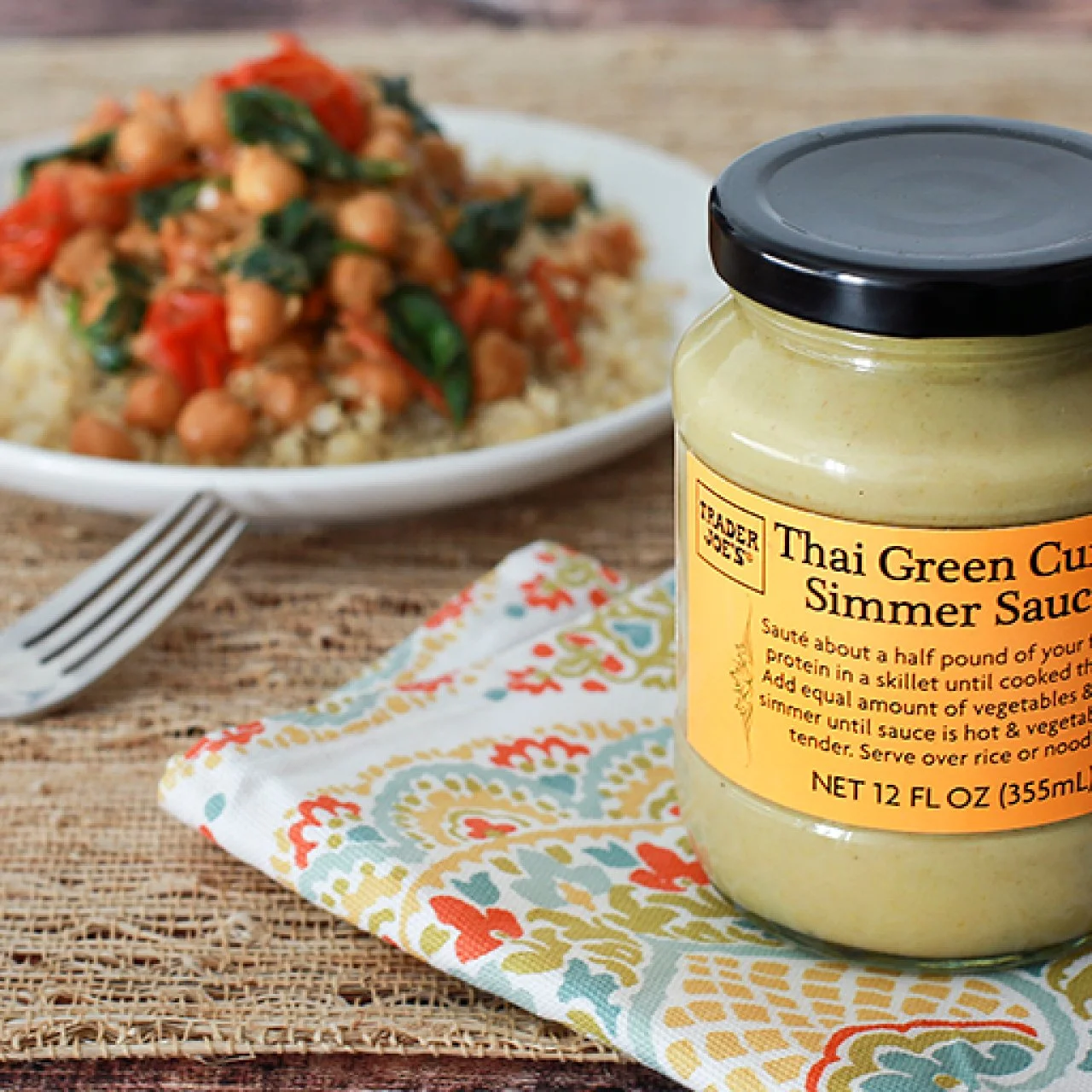Trader Joe s Thai Green Curry Simmer Sauce Weeknight Dinner FN Dish Behind the Scenes Food Trends and Best Recipes Food Network Food Network