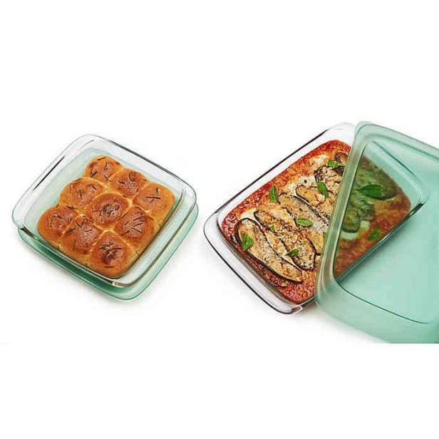 OVEN-Freezer-Microwave-Safe PORTION-CONTROL for FOOD PREP ~freezer-to-oven~  SIZE (45 fl oz) Holds 3+ Entrée or 6+ Side Dish portions ~Holds LASAGNA~