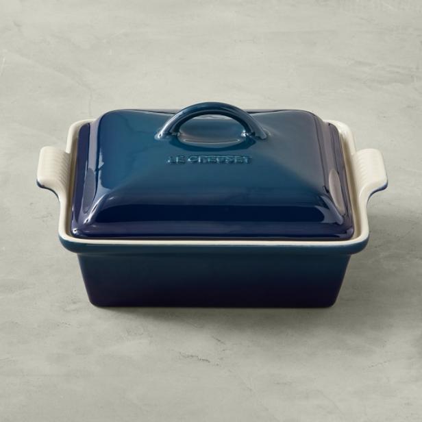 Le Creuset Heritage Stoneware Shallow Square Covered Baking Pan