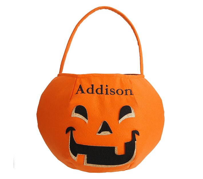 Ghost Pumpkin Halloween Tote Bag Fun Party Trick Treat Bags For Sweets & Candy 