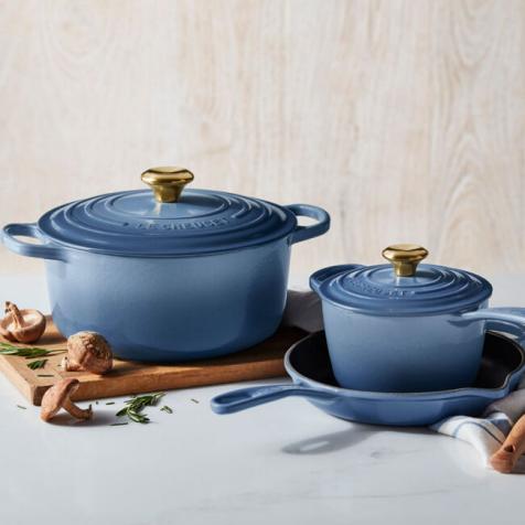 Regeringsverordening Temmen intern Le Creuset New Chambray Color Fall 2021 | FN Dish - Behind-the-Scenes, Food  Trends, and Best Recipes : Food Network | Food Network