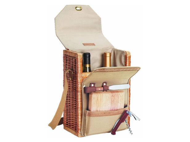 Picnic Plus Luxe Double Wine Bag - Floral Cork Costume, 15'' H x 10.5'' W x  5'' D - Fry's Food Stores