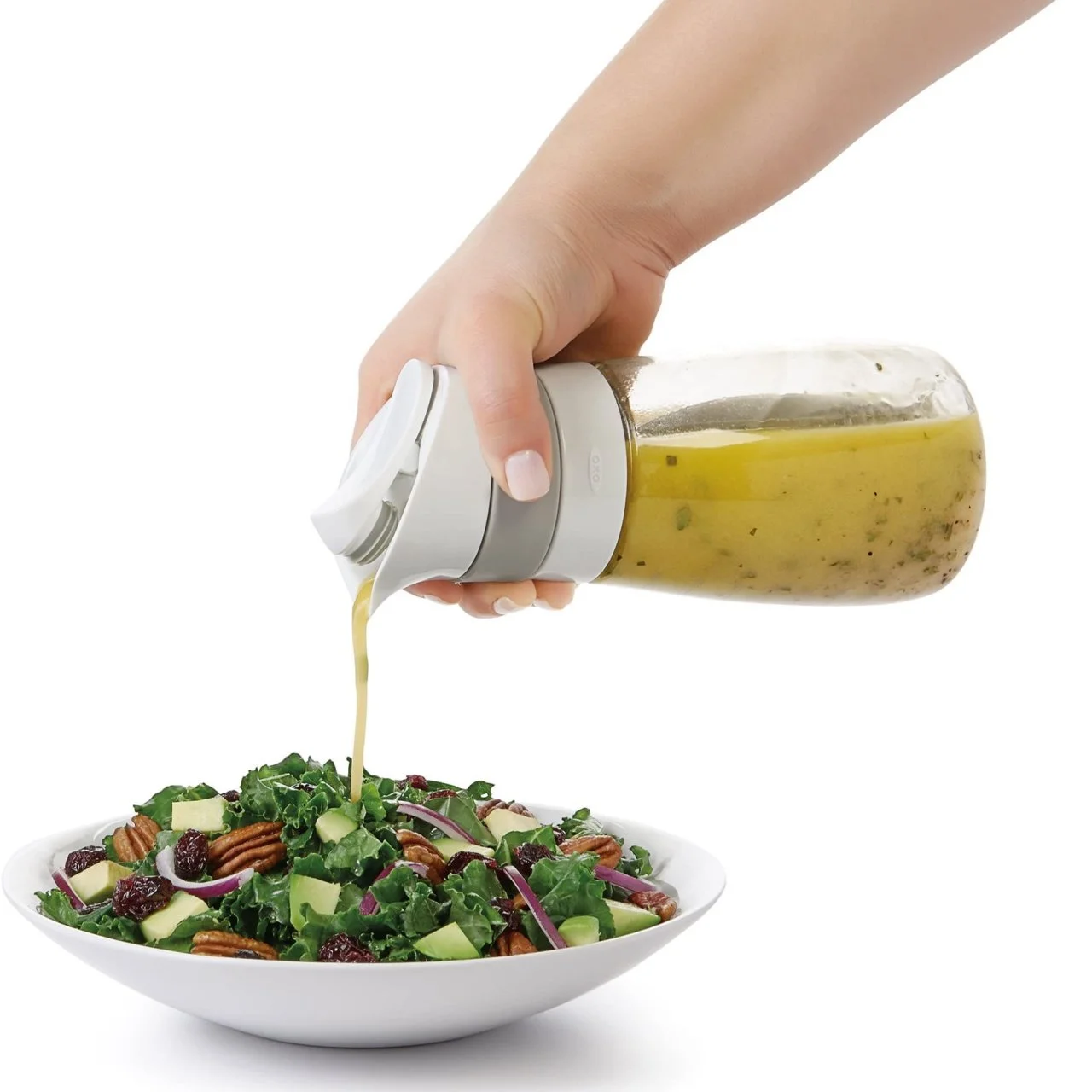 thumbnail image 2 of Pluokvzr 2 Pack Salad Dressing Container With Handle Leakproof Salad Dressing Mixer With Scale Salad Dressing Bottle Shaker For Restaurant Home 2 of 12