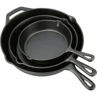 Ozark Trail 3-Piece Cast Iron Skillet Set