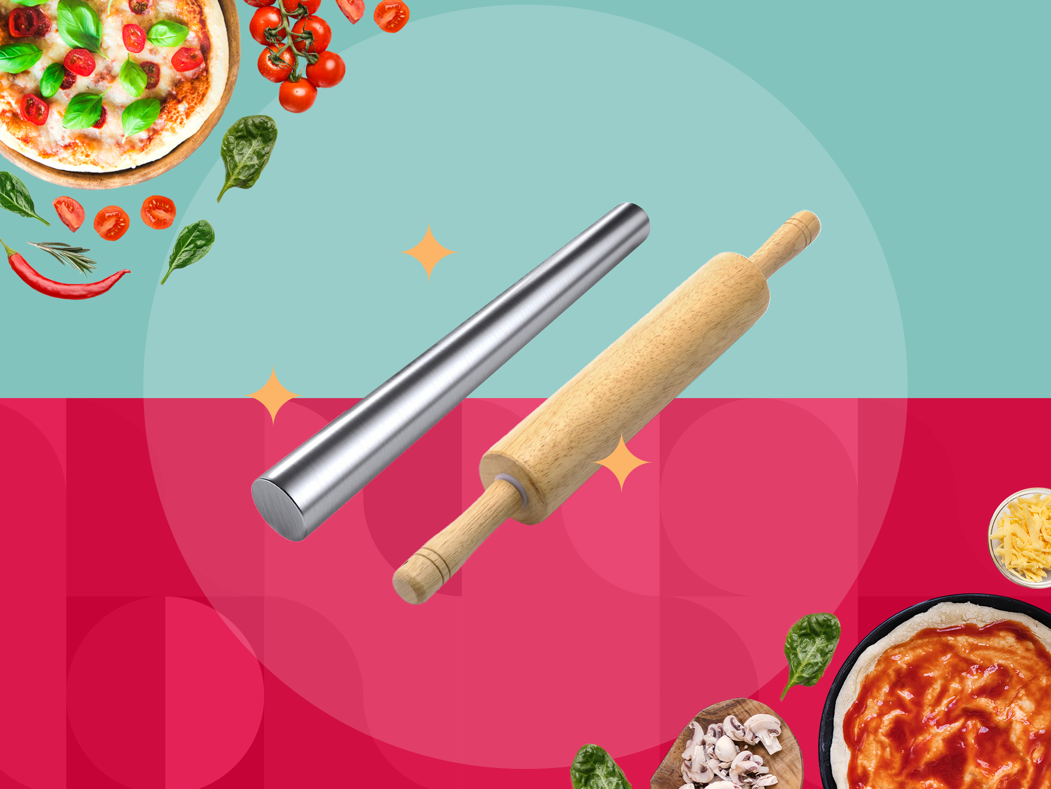 Pizza Dough Pasta Top-Grade Stainless Steel Cookie Zulay Professional French Rolling Pin for Baking Easy to Roll Design Light Weight Metal Rolling Pin & Fondant Rolling Pin for Best Pie Crust 