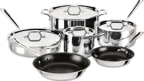 https://food.fnr.sndimg.com/content/dam/images/food/products/2022/12/8/rx_all-clad-401488-nsr2-r-stainless-steel-tri-ply-bonded-pfoa-free-nonstick-cookware-set-10-piece-silver.jpeg.rend.hgtvcom.616.347.suffix/1670513113302.jpeg