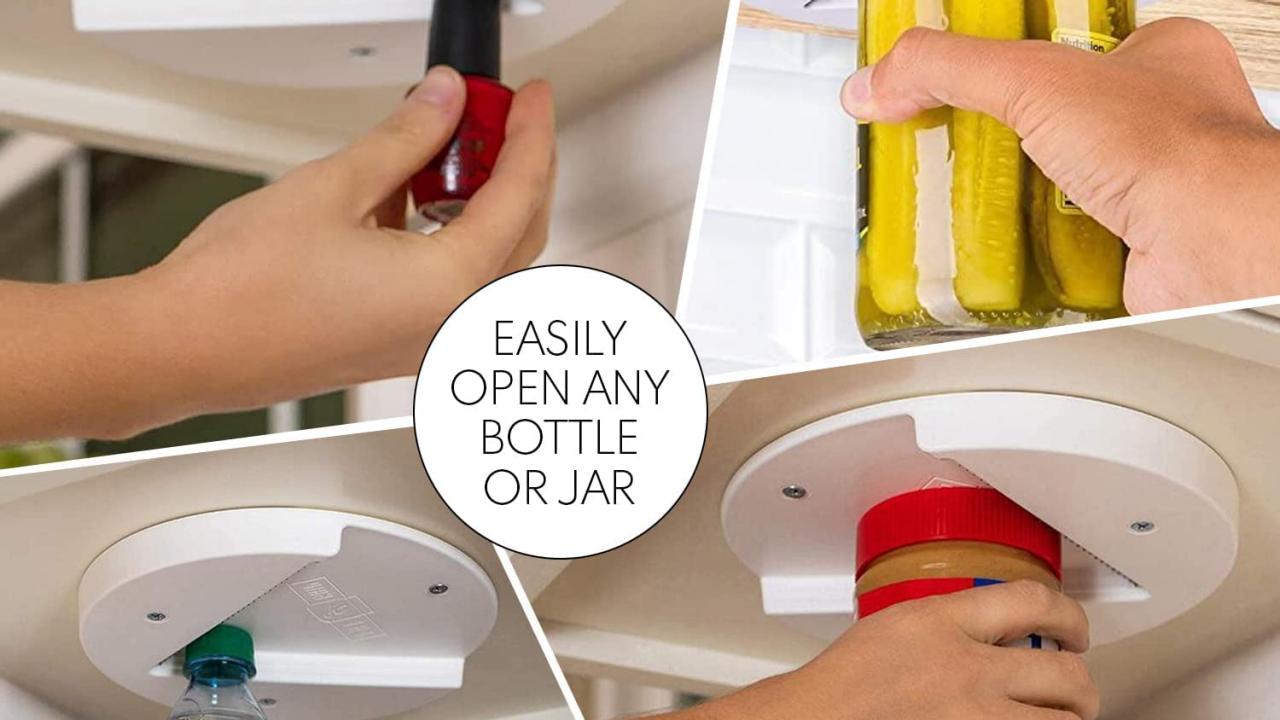 The Grip Jar Opener: The Original Under Cabinet Jar & Bottle