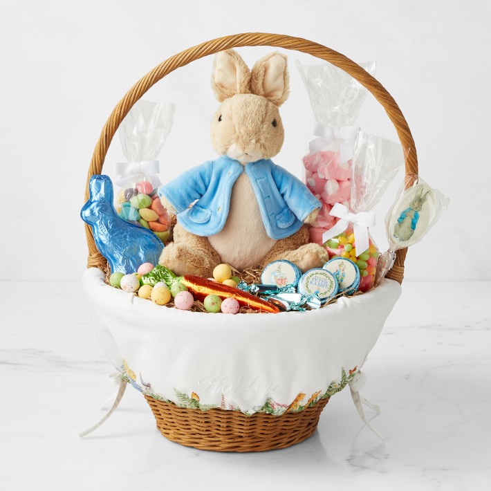 Yellow Bunny Loaded with Brand Name Candy & Fun Activities Colorful Stuffed Bunny Candy and Chocolate Filled Easter Basket for Kids & Adults 