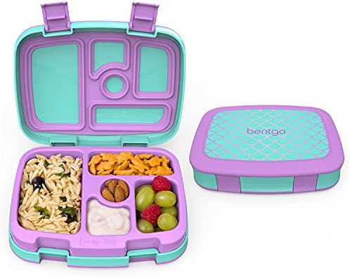 Bentgo Kids Childrens Lunch Box Bento-Styled Lunch Durable and Leak Proof Orange 
