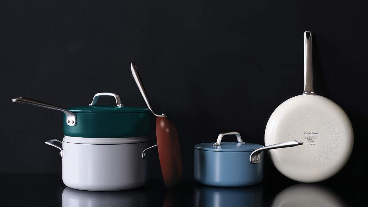 Caraway Home 7-Piece Grey Non-Stick Ceramic Cookware Set + Reviews, Crate  & Barrel