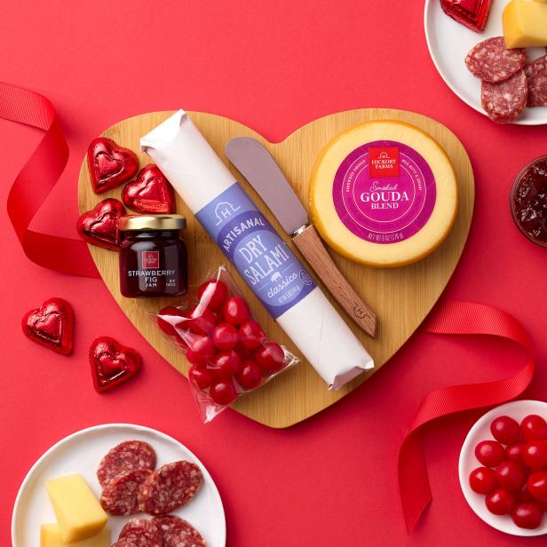 Valentine Sweetheart Gift Basket Love Gourmet Coffee Cheese Jam w