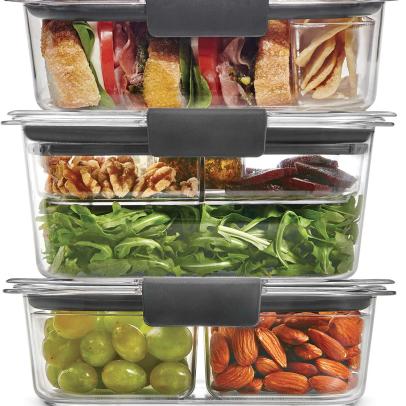  3 Pack Glass Meal Prep Containers for Food Storage and Prep  w/Snap Locking Lids Airtight & Leak Proof - Oven, Dishwasher, Microwave,  Freezer Safe - Odor and Stain Resistant (6 total