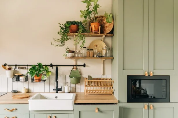 Stylish interior of modern kitchen